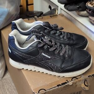 Reebok Men's Black and White Sneakers